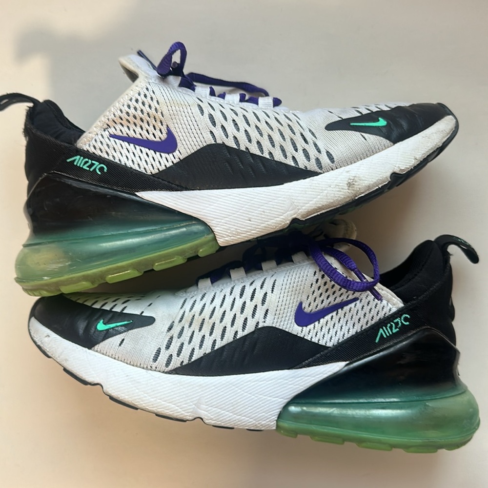 Nike air max 270s white/teal/purple laces size women’s 7.5 European 38.5